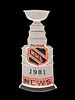 A 1981 New York Islanders vs. Minnesota North Stars NHL Stanley Cup Final Press Pin,