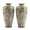 Pair of Hayashi Chuzo Japanese Cloisonne Vases - Marked