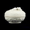 Chinese Carved Porcelain Dragon Paste Jar