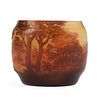 D'Argental French Landscape Cameo Glass Vase