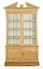 George III pine two-part bookcase, ca. 1770, 91'' h., 46'' w.