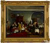 English oil on canvas interior scene, 19th c., signed Wilkie, 20'' x 24''.