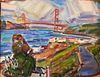 Justin Faivre Golden Gate Bridge Oil on Canvas