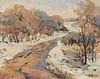 Bea Opelka "Winter Road" Oil Painting