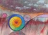 William Saltzman "Color Spectrum Spiral Landscape" Pastel
