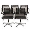 Set of 5 ICF Eames Mesh Aluminum Office Chairs
