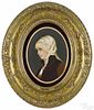 German painted porcelain plaque of a woman, late 19th c., signed verso L. C. Allen Dresden