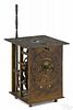 Japanese brass lantern clock, early 19th c., 10'' h.