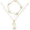 CHOKER, PENDANT AND BRACELET WITH CULTURED PEARLS IN 18K YELLOW GOLD, TOUS  4 White pearls