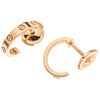 PAIR OF EARRINGS IN 18K YELLOW GOLD, CARTIER, LOVE COLLECTION Weight: 3.4 g. Includes box and case.