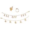 PENDANT, TWO BRACELETS AND RING IN 14K YELLOW, WHITE, PINK GOLD Weight: 16.5 g