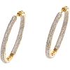 PAIR OF EARRINGS WITH DIAMONDS IN 10K YELLOW GOLD 474 8x8 cut diamonds ~1.50 ct. Weight: 10.2 g
