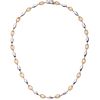 CHOKER IN YELLOW AND WHITE 14K GOLD Weight: 22.0 g. Length: 16.8" (42.8 cm)