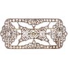 BROOCH WITH DIAMONDS IN 18K WHITE GOLD 107 Antique and faceted cut white and brown diamonds ~2.50 ct