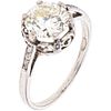 RING WITH DIAMONDS IN PLATINUM AND PALLADIUM SILVER 1 Brilliant cut diamond ~1.20 ct and 6 Antique cut diamonds ~0.05 ct. Size: 7