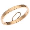 BRACELET IN 18K PINK GOLD WITH SAFETY CHAIN IN 8K YELLOW GOLD Weight: 21.6 g