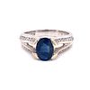 14k Sapphire Diamond Ring