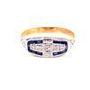 18k Platinum Art Deco Sapphire Diamond Ring