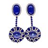 18k Lapis Lazuli Diamond EarringsÊ