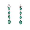 18k Diamond Emerald Drop Earring