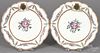 Pair of Chinese armorial plates, late 18th c., likely Qianlong, for the Portuguese market, 9'' dia.