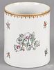 Chinese export porcelain mug, late 18th c., with a monogram and floral sprays, 5 1/8'' h.
