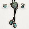Collection of Native American Turquoise, Silver Jewelry