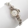 Ladies Geneve Diamond, 14k White Gold Watch