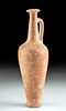 Cypriot Redware Pottery Spindle Bottle