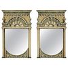 Pair of Theatrical Hand Painted Prop Mirrors Fornasetti Style