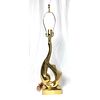 Mid Century Brass Lamp in the Form of a Swimmer