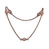 14k Rose Gold Diamond Long Necklace