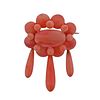 Antique Victorian 14k Gold Coral Brooch Pin