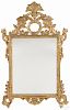 French giltwood mirror, ca. 1800, with scrolled foliate carving, overall - 44'' h., 28 1/4'' w.