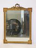 Antique Giltwood Mirror With Rosette, Torch &