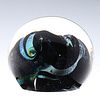 A ROLLIN KARG STUDIO GLASS ORB AND OTHER ART OBJECTS