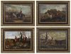 Four British Fox Hunting Paintings