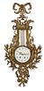 Louis XVI Style Gilt Bronze Lyre Form Cartel Clock