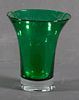 EMERALD GREEN ART GLASS VASE