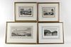 (4) FRAMED 19TH C. ENGRAVED BOOKPLATES OF MAINE