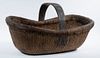 CHINESE FIXED HANDLE WILLOW BASKET