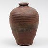 Studio Pottery Glazed Earthenware Vase