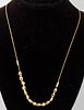 18K/14K Diamond Necklace W/ Gold-Tone Skull Beads