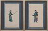 Chinese Export Portraits of Court Figures, Pair