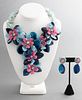Vilaiwan Floral Stone And Bead Necklace & Earrings