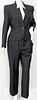 Givenchy Couture Striped Black Pant Suit