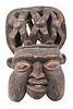 West African Carved Wood Elder Mask