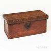 Small Red-painted Pine Box