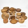 Group of Native American Woven Basketry Items