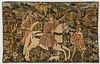 Modern Woven Hanging Tapestry of Men on Horseback